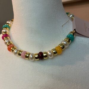 Colorful Beaded Pearl Necklace